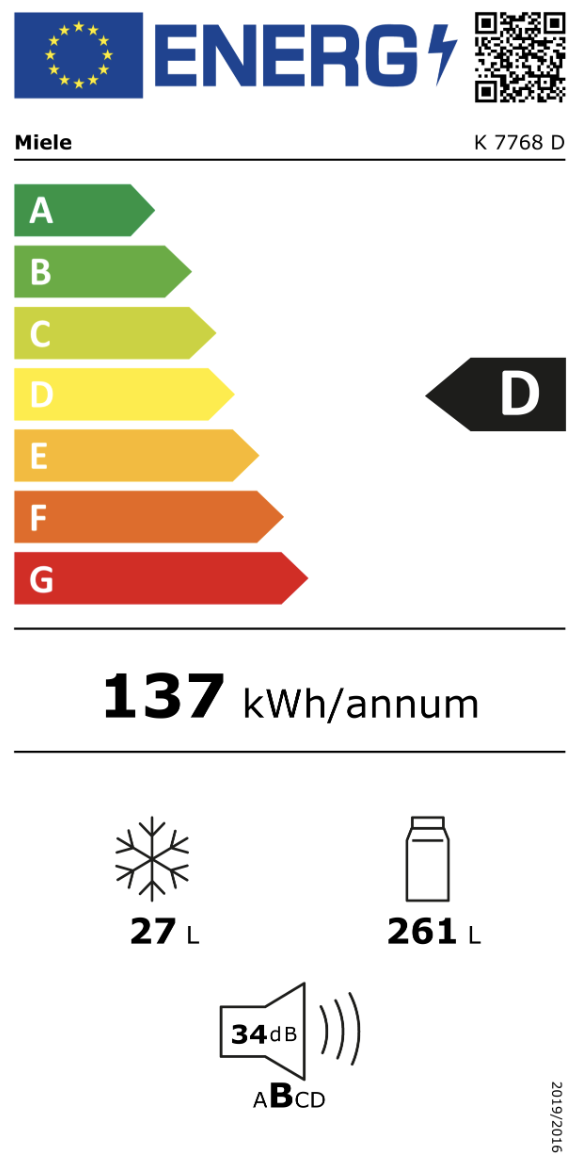 MIELE K7768D koelkast met vriesvak  - 178cm MIELE K7768D koelkast met vriesvak  - 178cm