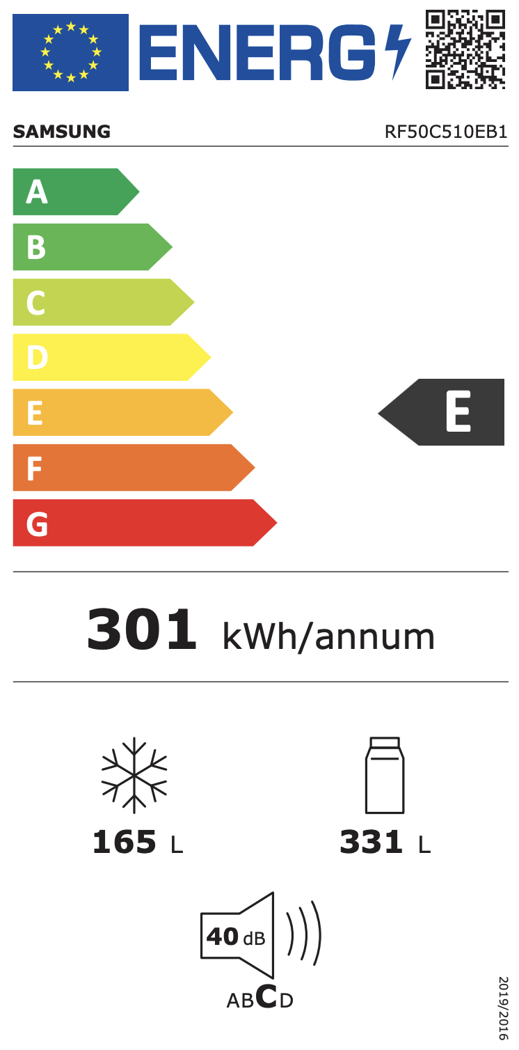 SAMSUNG RF50C510EB1/EF side-by-side - 178cm
