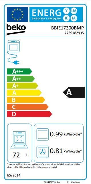 BEKO BBIE17300BMP multifunctionele oven - 60cm