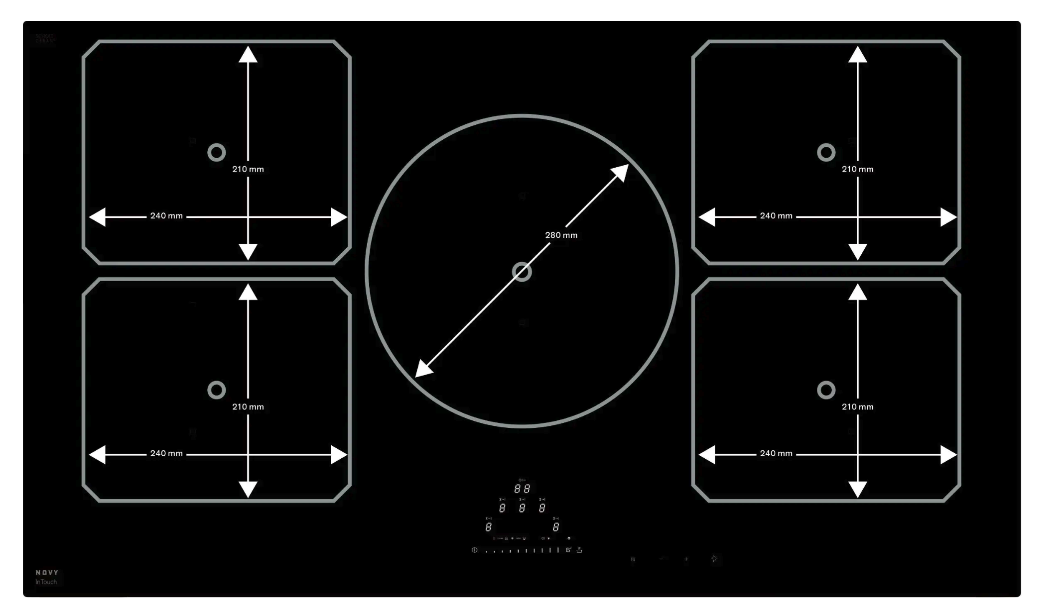 NOVY 1778 inductiekookplaat - 90cm
