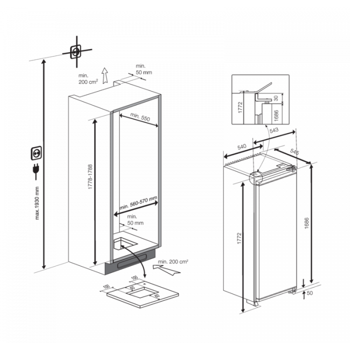 BEKO BSSA315E4FN koelkast zonder vriesvak - 178cm