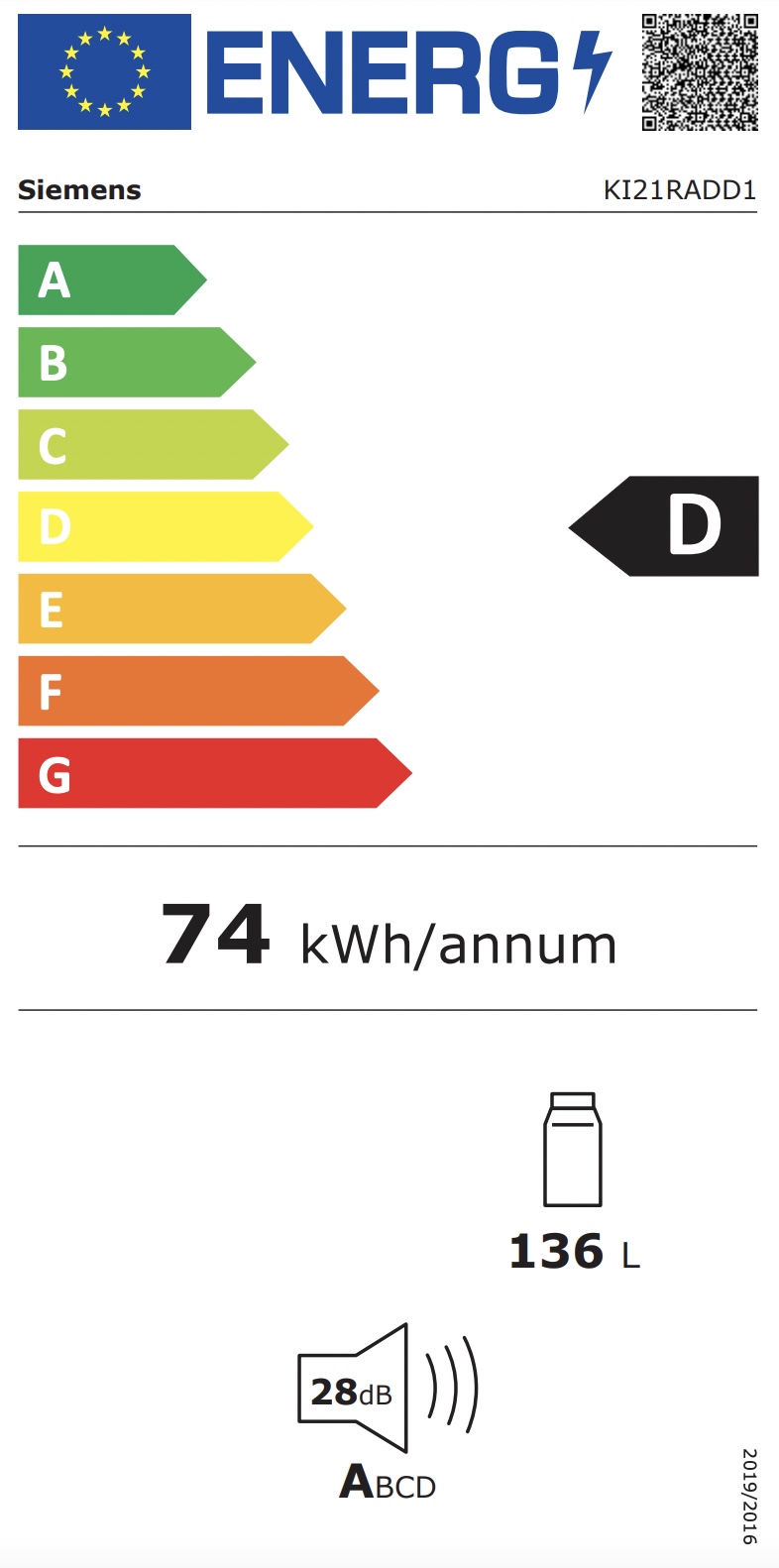 SIEMENS KI21RADD1 IQ500 koelkast zonder vriesvak - 122cm SIEMENS KI21RADD1 IQ500 koelkast zonder vriesvak - 122cm