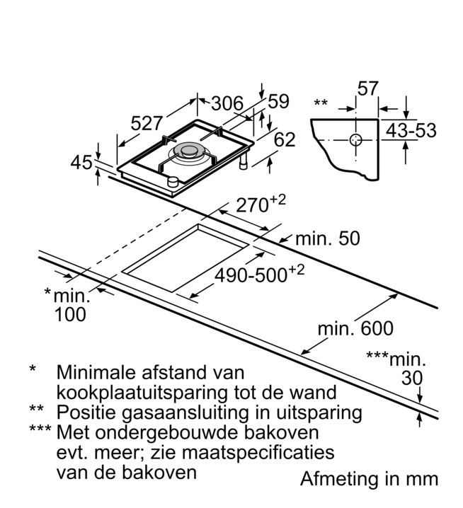 BOSCH PRA3A6I10 gaskookplaat - domino