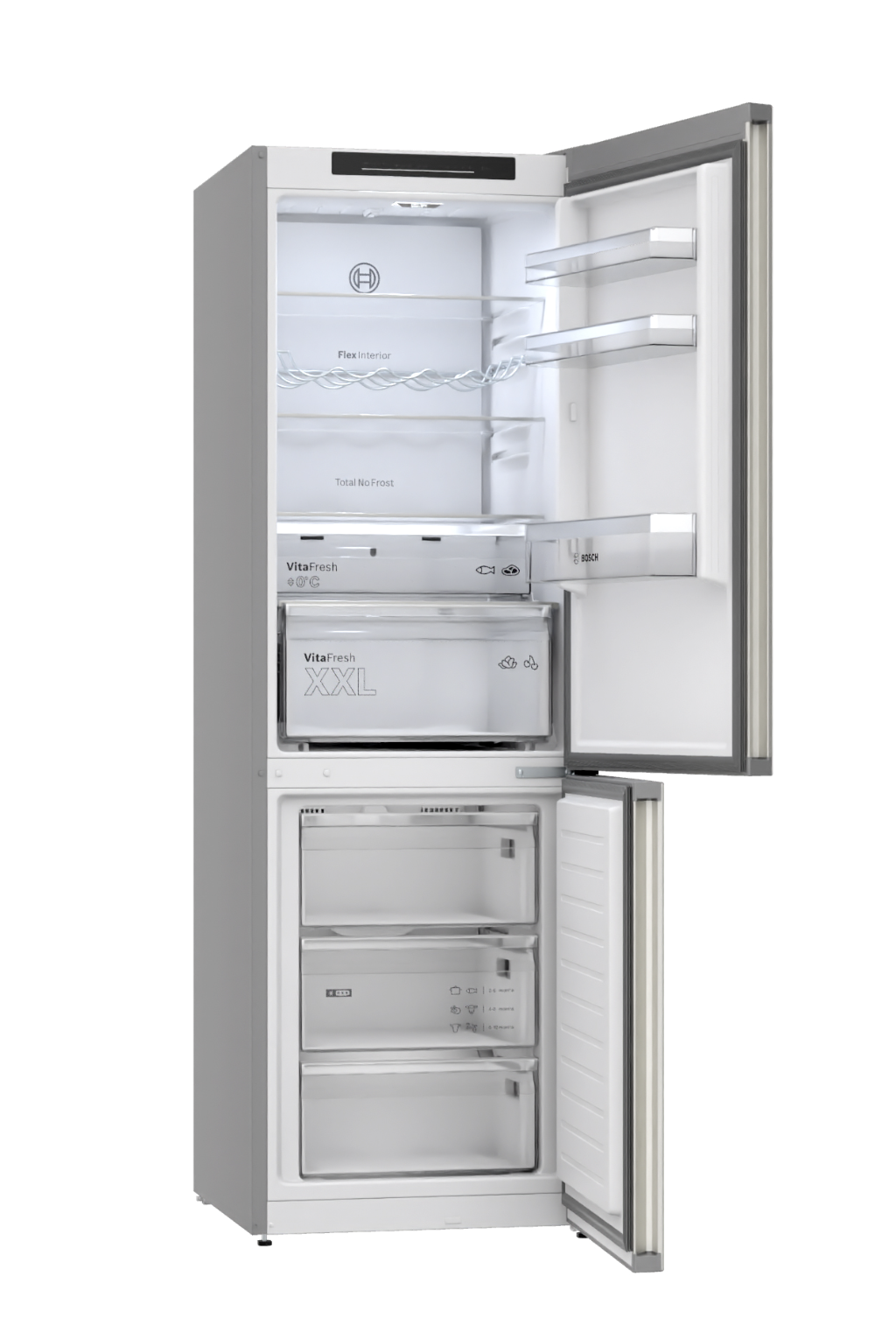 BOSCH KGN362LAF koel-/vriescombinatie - 186cm