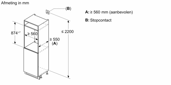 BOSCH KIL22NSE0 SERIE 2 koelkast met vriesvak - 88cm BOSCH KIL22NSE0 SERIE 2 koelkast met vriesvak - 88cm