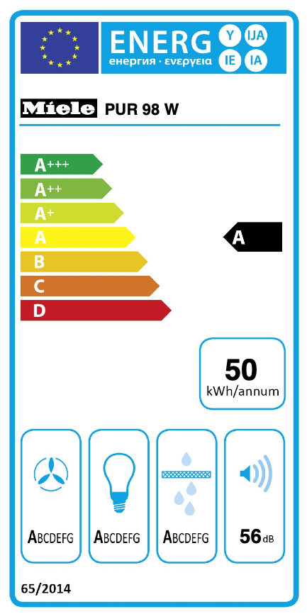 MIELE PUR98W wandschouwdampkap - 90cm