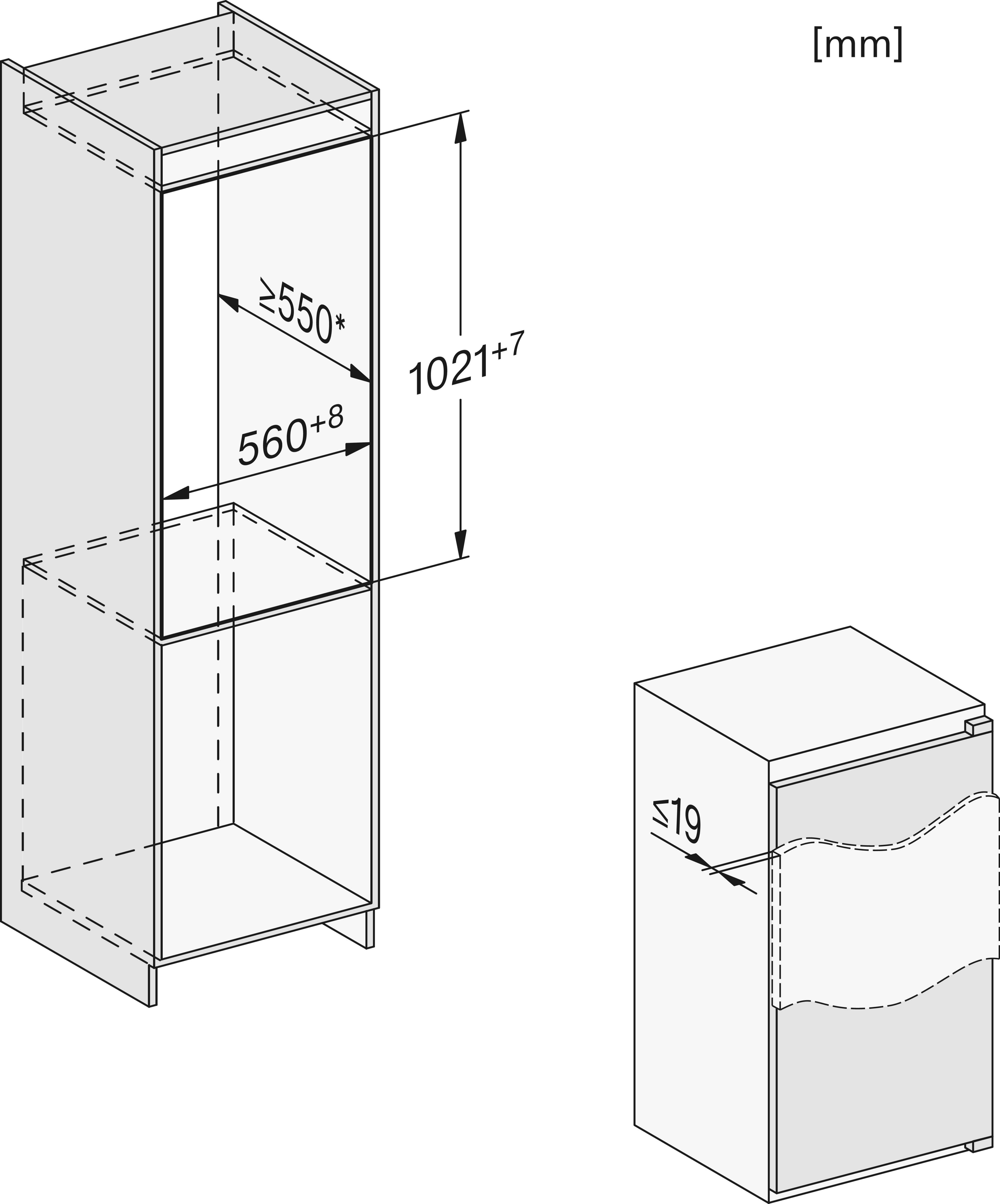 MIELE K7216E koelkast met vriesvak  - 102cm MIELE K7216E koelkast met vriesvak  - 102cm