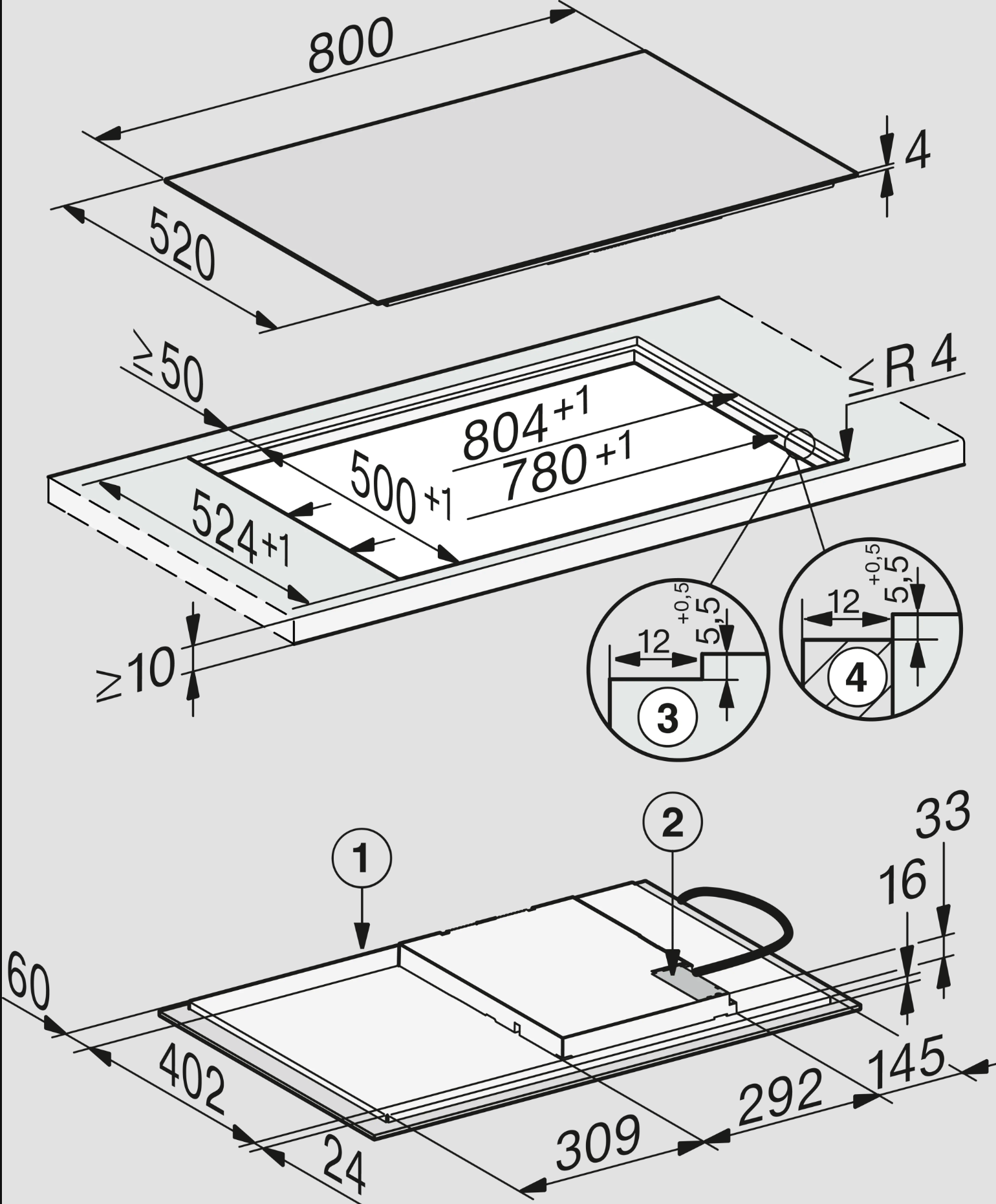 MIELE KM7373FL inductiekookplaat - 76cm