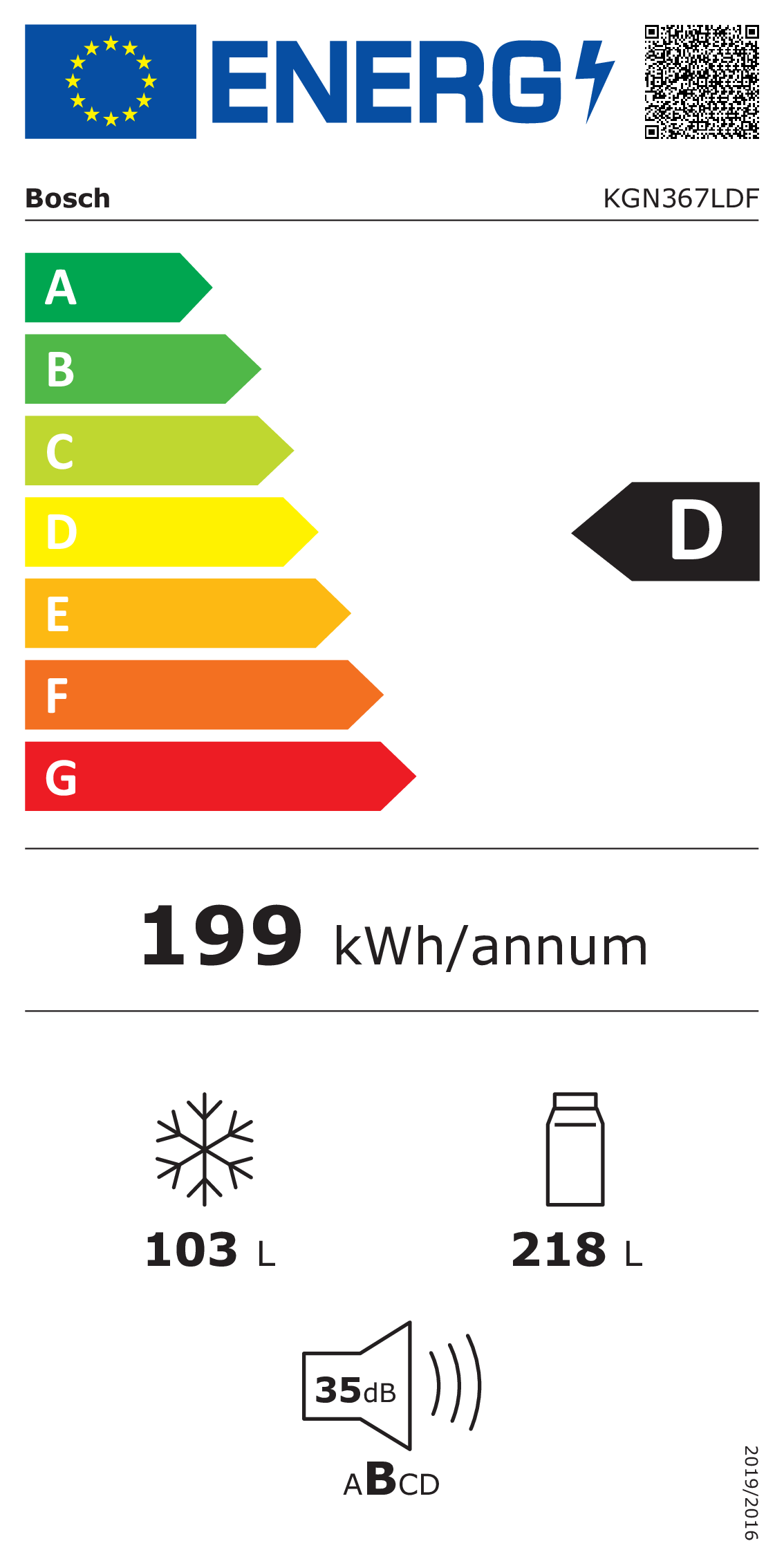BOSCH KGN367LDF SERIE 4 vrijstaande koel-/vriescombinatie - 186cm