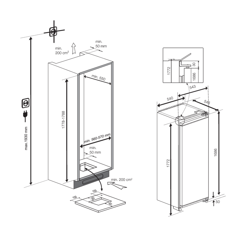 BEKO BSSA315E4SFN koelkast zonder vriesvak - 178cm