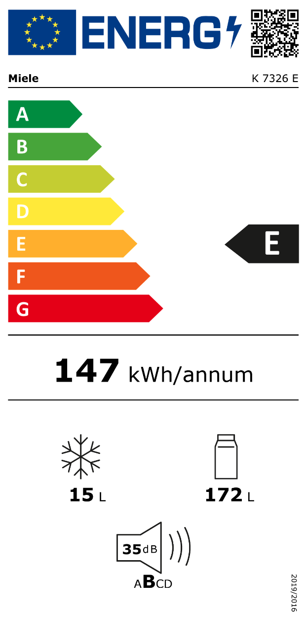 MIELE K7326E koelkast met vriesvak  - 122cm MIELE K7326E koelkast met vriesvak  - 122cm