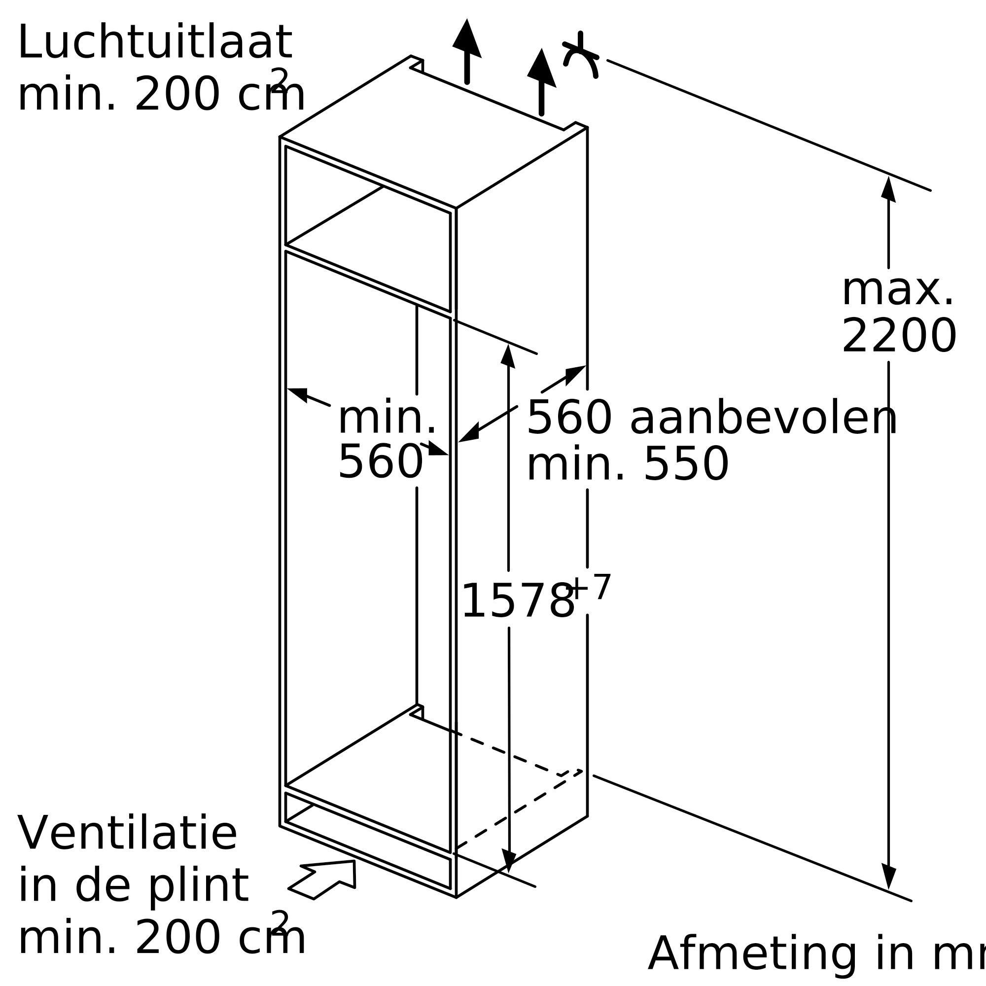 SIEMENS KI72LADE0 IQ500 koelkast met vriesvak - 158cm