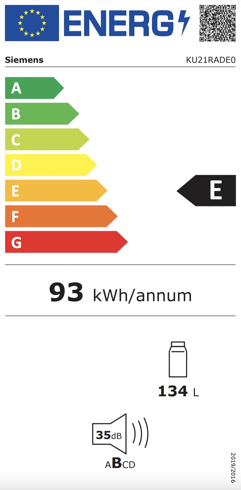 SIEMENS KU21RADE0 IQ500 onderbouw koelkast zonder vriesvak - 82cm SIEMENS KU21RADE0 IQ500 onderbouw koelkast zonder vriesvak - 82cm