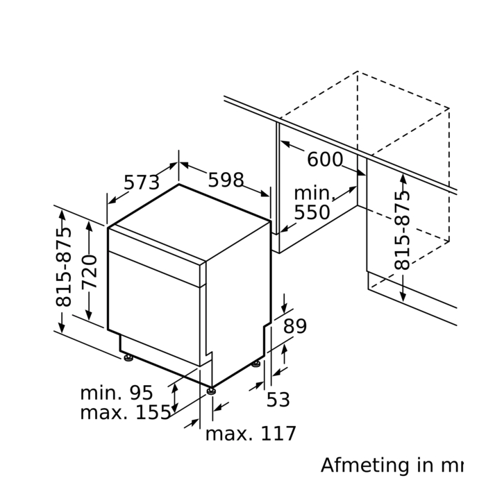 BOSCH SMU4HTS14E SERIE 4 vaatwasser onderbouw