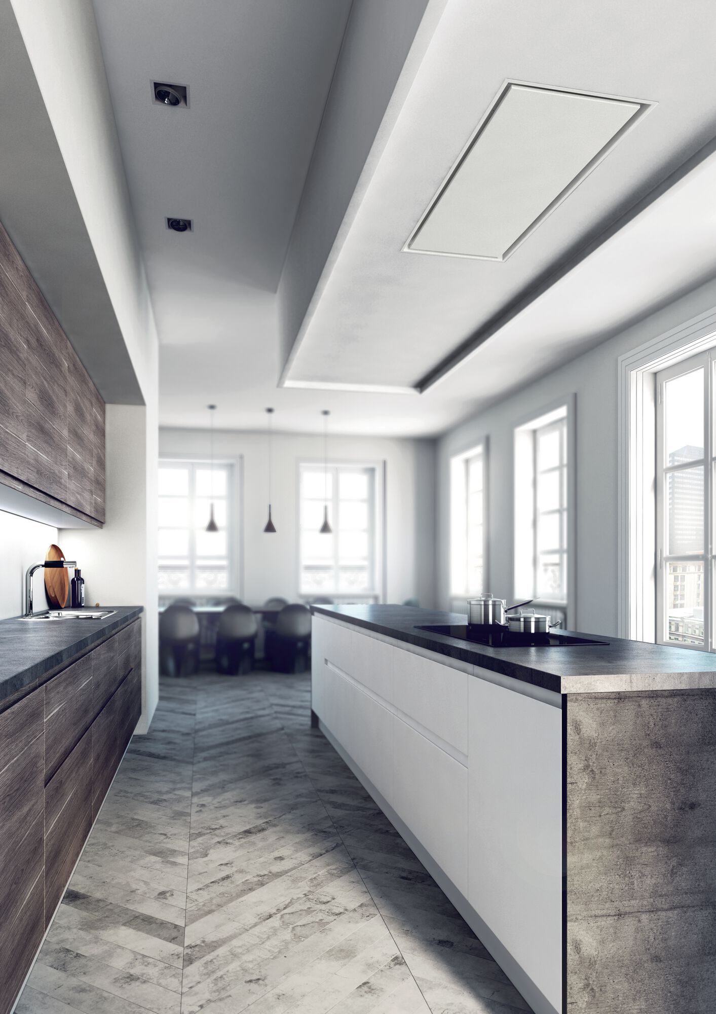 NOVY 6834 Pureline plafonddampkap - 90cm