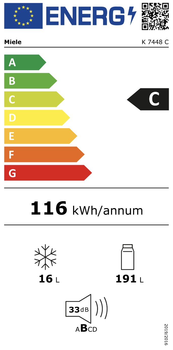 MIELE K7448C koelkast met vriesvak - 140cm MIELE K7448C koelkast met vriesvak - 140cm