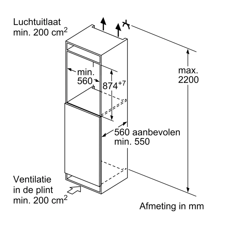 SIEMENS KI22L2FE0 IQ300 koelkast met vriesvak  - 88cm SIEMENS KI22L2FE0 IQ300 koelkast met vriesvak  - 88cm