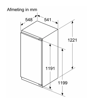 BOSCH KIL42VFE0 SERIE 4 koelkast met vriesvak - 122cm BOSCH KIL42VFE0 SERIE 4 koelkast met vriesvak - 122cm