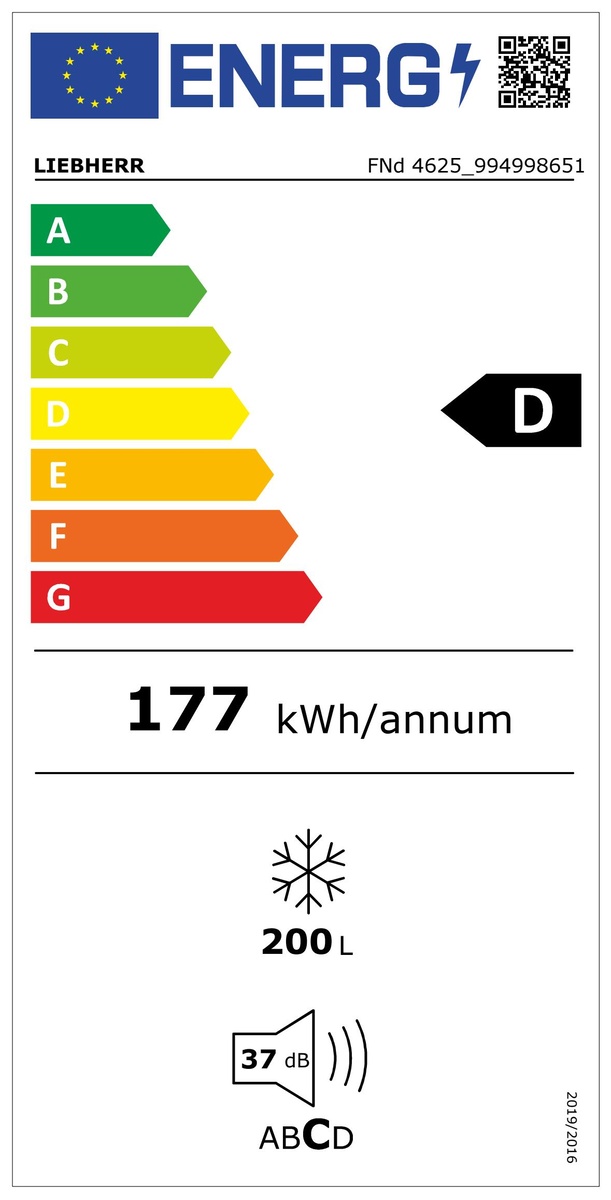 LIEBHERR FND462522 vrijstaande vriezer