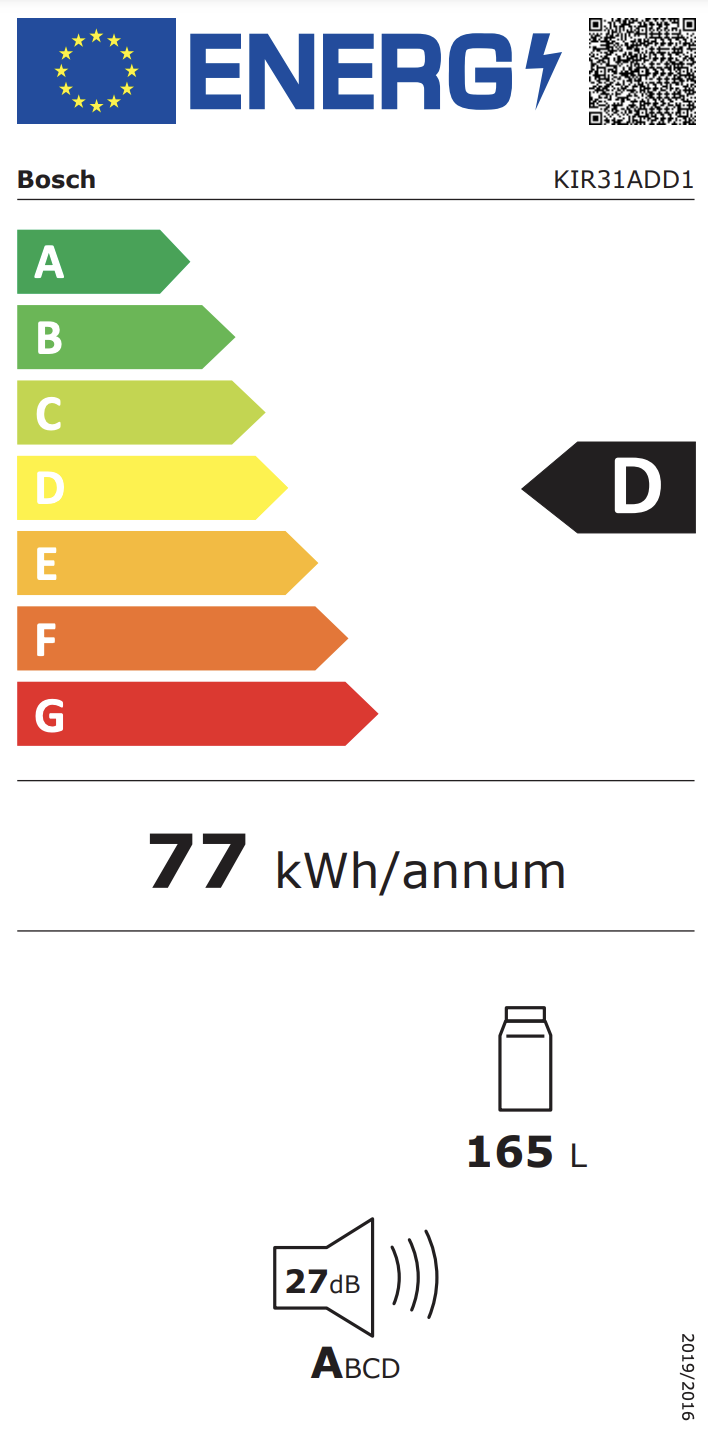 BOSCH KIR31ADD1 SERIE 6 koelkast zonder vriesvak - 102cm