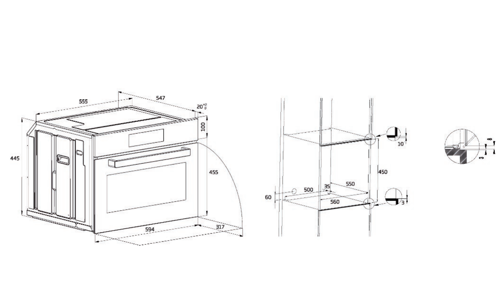 BEKO BBCM17400B multifunctionele oven - 45cm