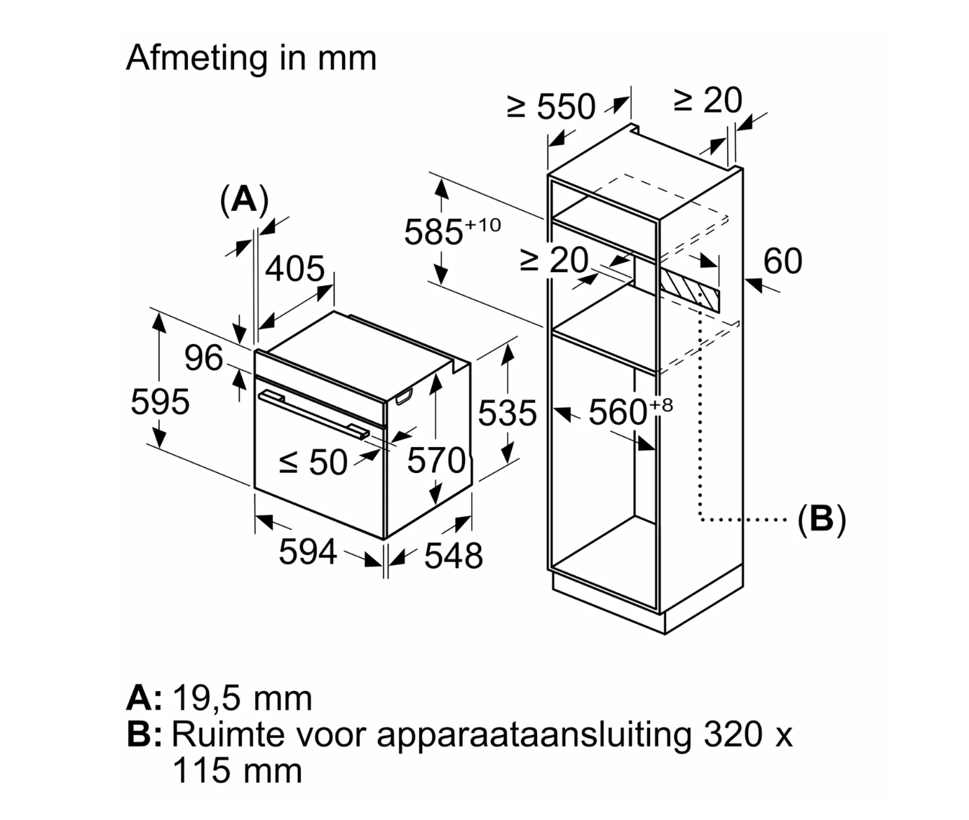BOSCH HBA572BB4 multifunctionele oven - 60cm