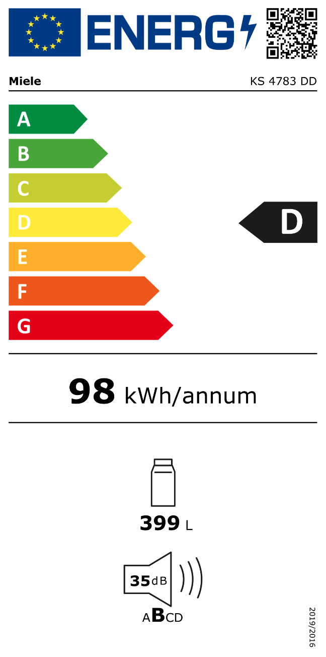 MIELE KS4783DDEDT/CS vrijstaande koelkast zonder vriesvak - 185cm MIELE KS4783DDEDT/CS vrijstaande koelkast zonder vriesvak - 185cm