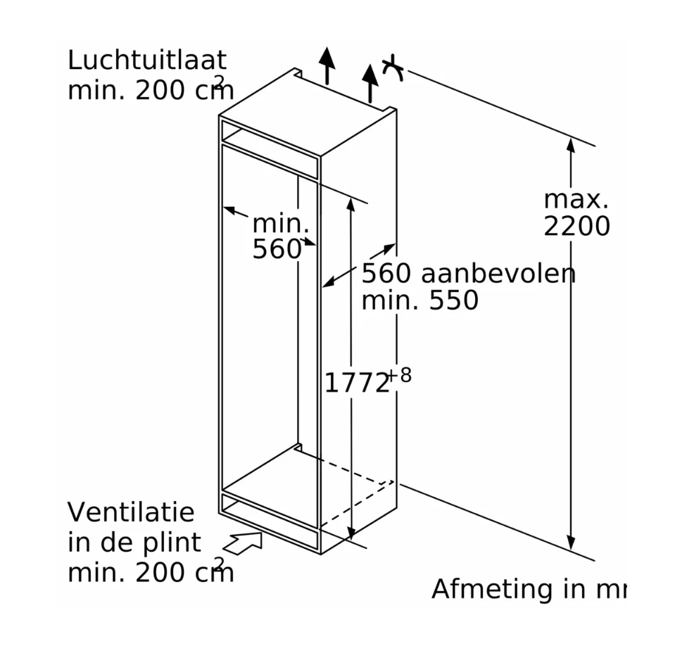 SIEMENS KI86NEDD0 IQ500 koel-/vriescombinatie - 177cm
