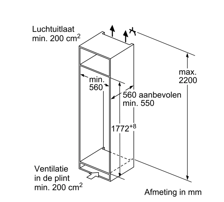 SIEMENS KI81RNSE0 IQ100 koelkast zonder vriesvak - 178cm SIEMENS KI81RNSE0 IQ100 koelkast zonder vriesvak - 178cm