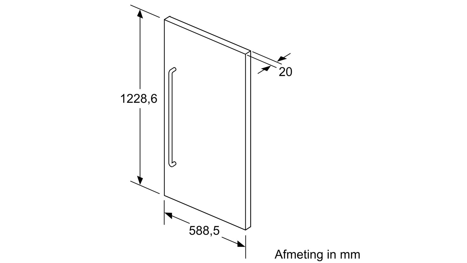 BOSCH KFZ40SX0 deurpaneel BOSCH KFZ40SX0 deurpaneel