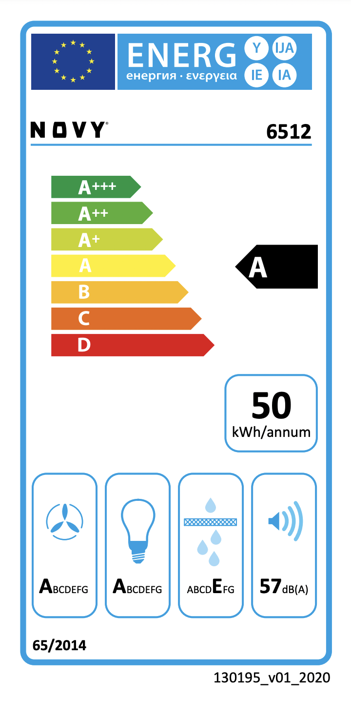 NOVY 6512 wandschouwdampkap - 90cm