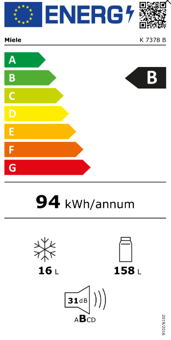 MIELE K7378B koelkast met vriesvak  - 122cm MIELE K7378B koelkast met vriesvak  - 122cm