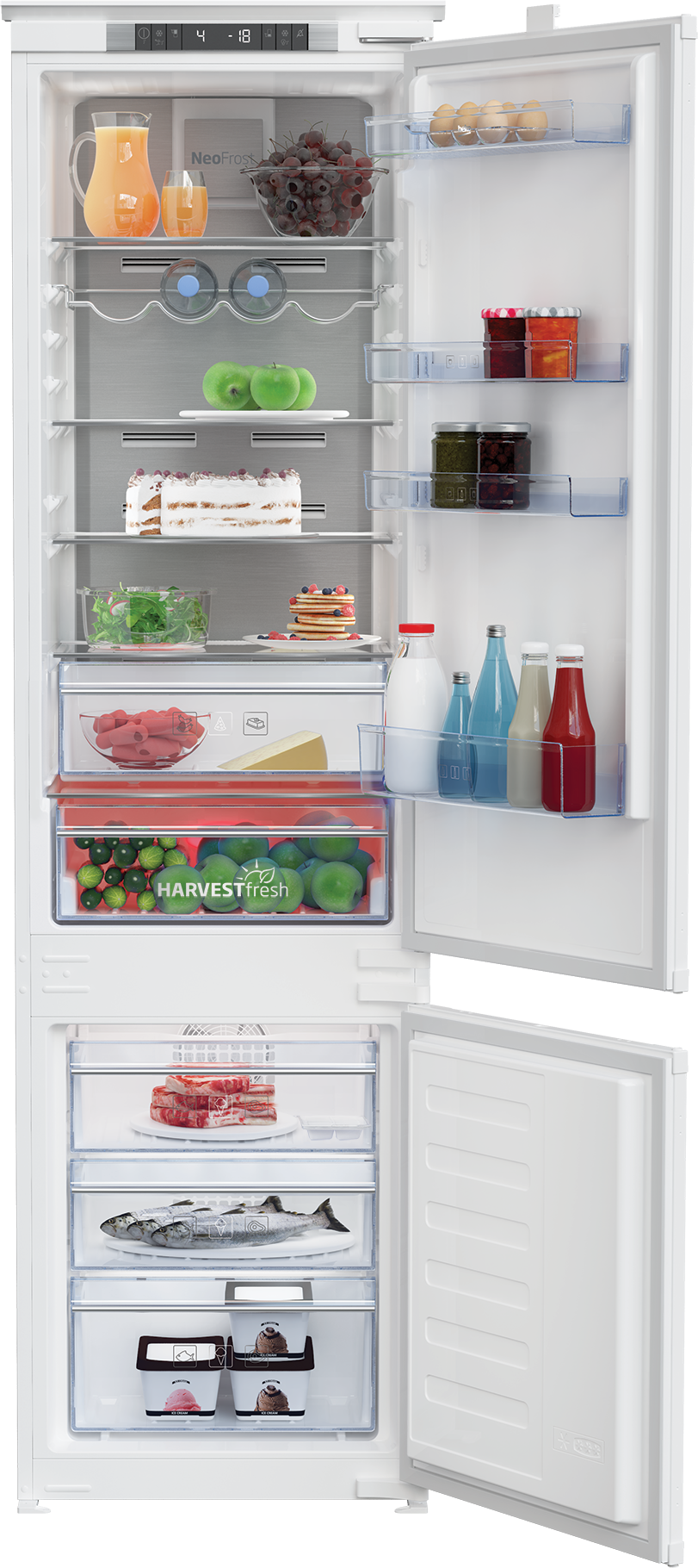 BEKO BCNA306E4SN koel-/vriescombinatie - 193cm