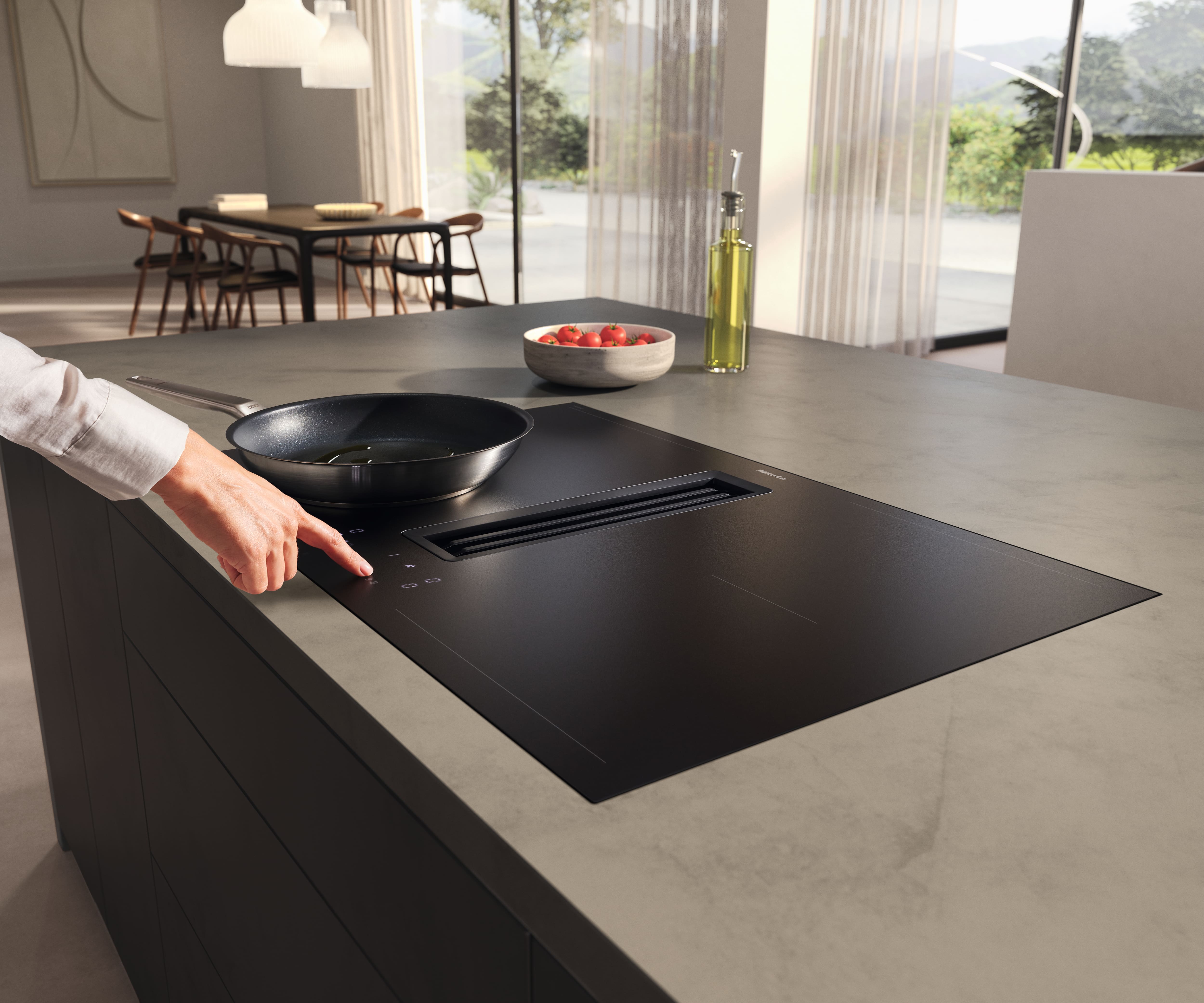 MIELE KMDA7876FL-A kookplaat met afzuiging - 80cm
