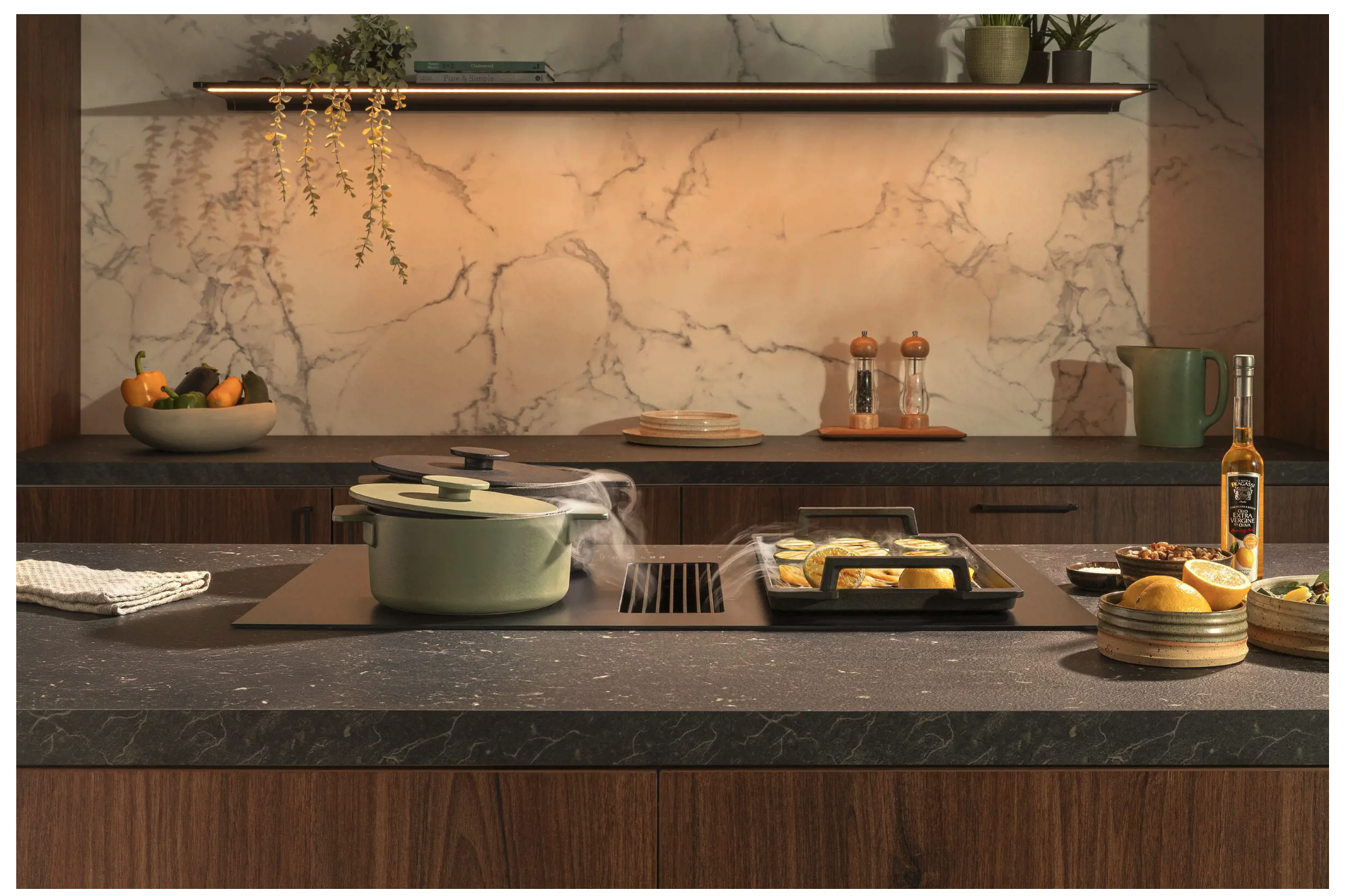 NOVY 1861-G1 EASY kookplaat met afzuiging - 80cm