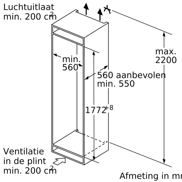 BOSCH KIF81PFE0 SERIE 8 koelkast zonder vriesvak - 178cm BOSCH KIF81PFE0 SERIE 8 koelkast zonder vriesvak - 178cm