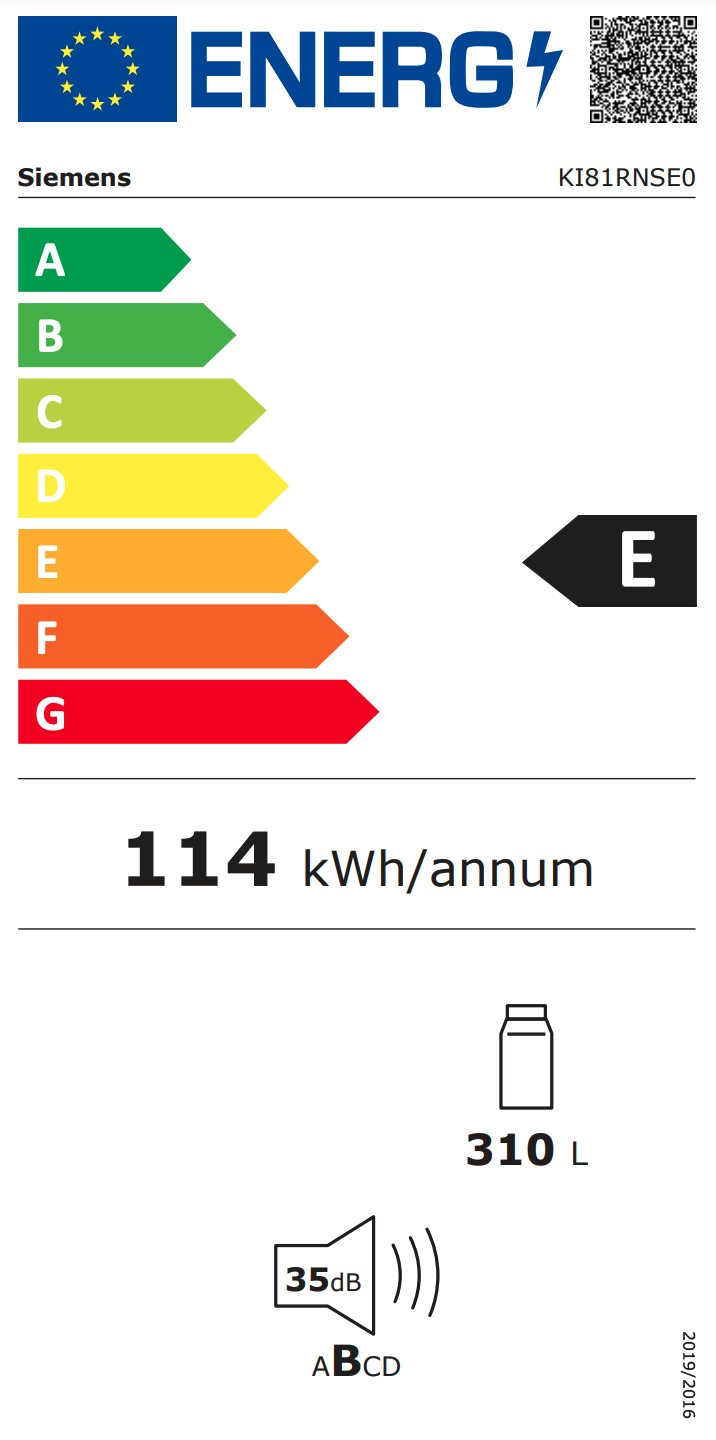 SIEMENS KI81RNSE0 IQ100 koelkast zonder vriesvak - 178cm SIEMENS KI81RNSE0 IQ100 koelkast zonder vriesvak - 178cm