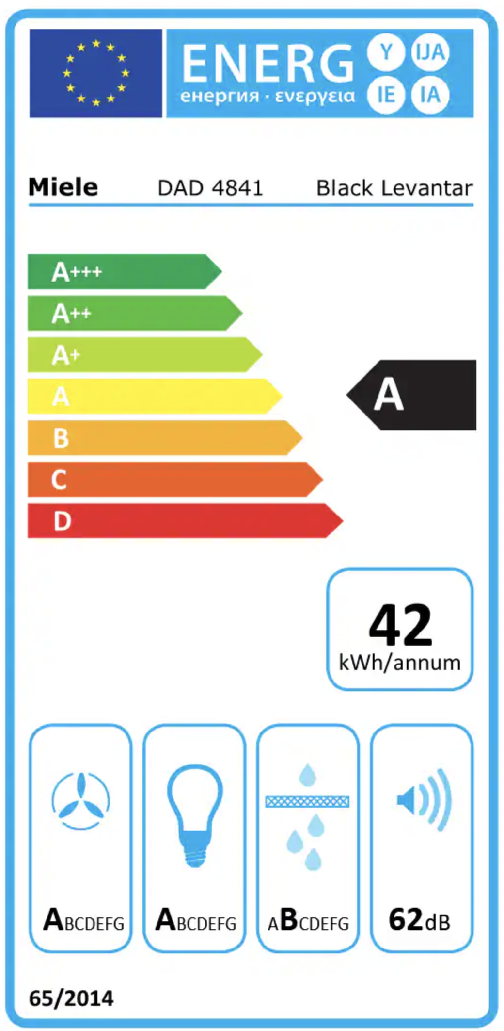 MIELE DAD4841MASW werkbladdampkap - 90cm
