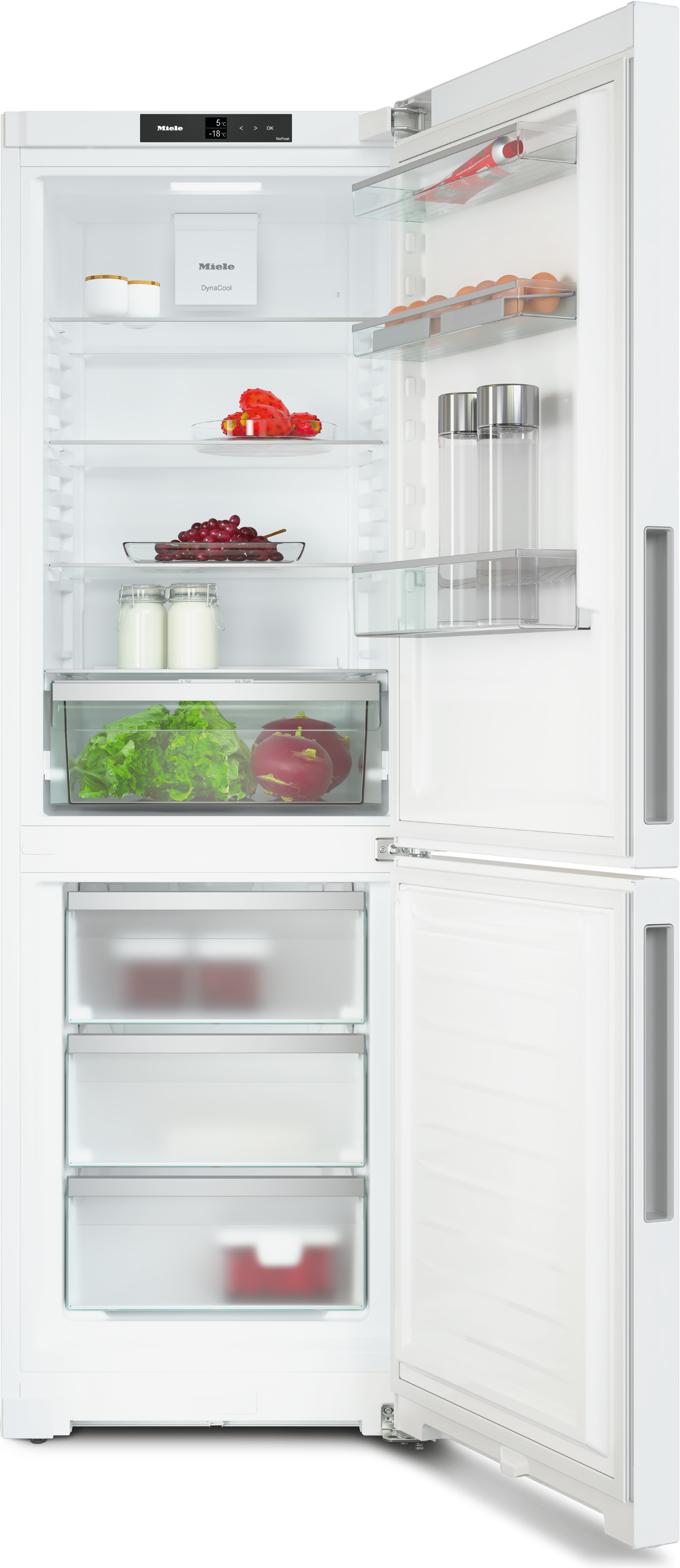 MIELE KFN4375DDWS vrijstaande koel-/vriescombinatie - 185cm