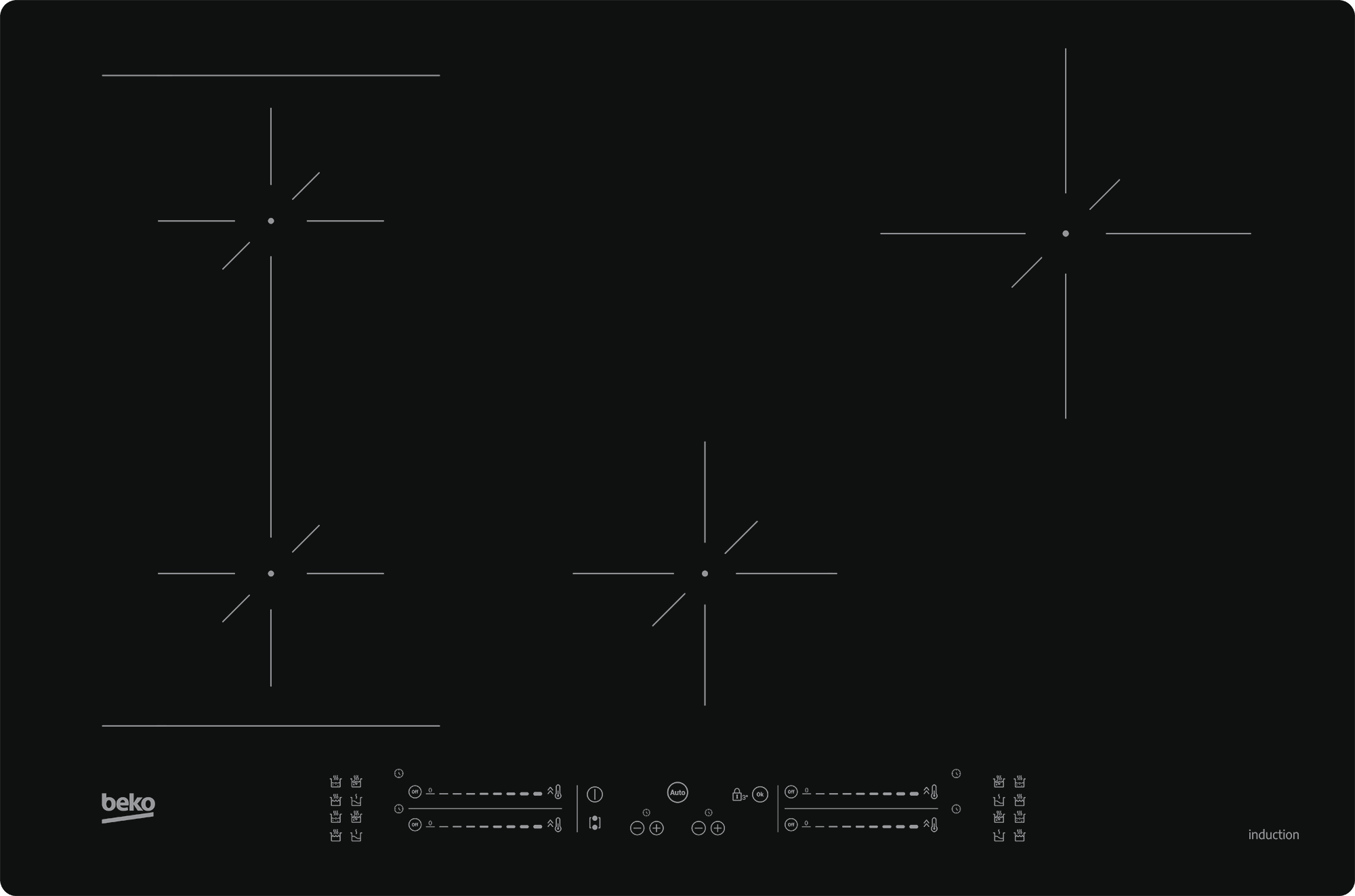 BEKO HII84540IFT inductiekookplaat - 77cm