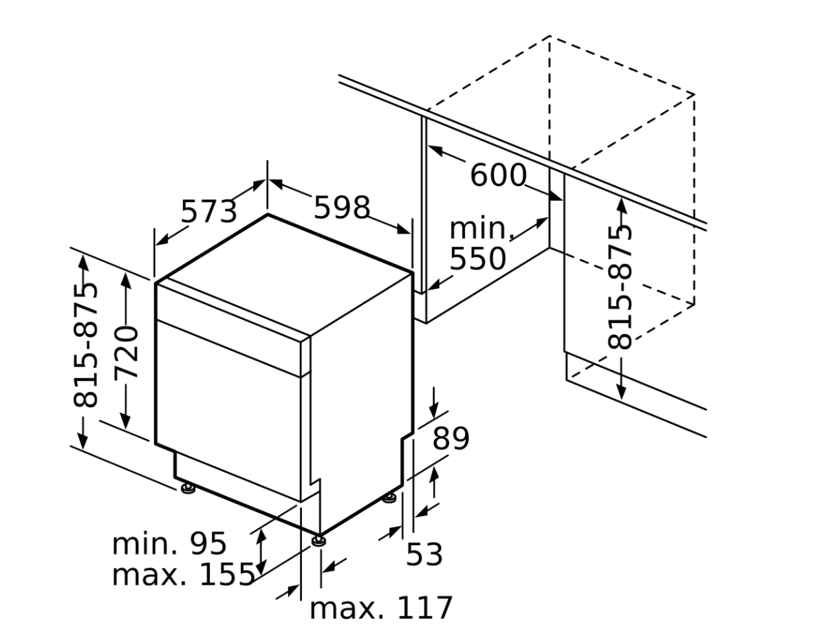 BOSCH SMU4ECS28E SERIE 4 vrijstaande vaatwasser