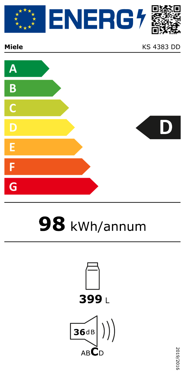 MIELE KS4383DDWS vrijstaande koelkast zonder vriesvak - 185cm MIELE KS4383DDWS vrijstaande koelkast zonder vriesvak - 185cm