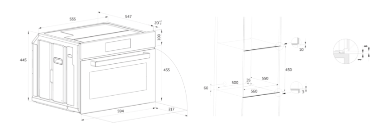 BEKO BBCW17400B multifunctionele oven met microgolfoven - 45cm