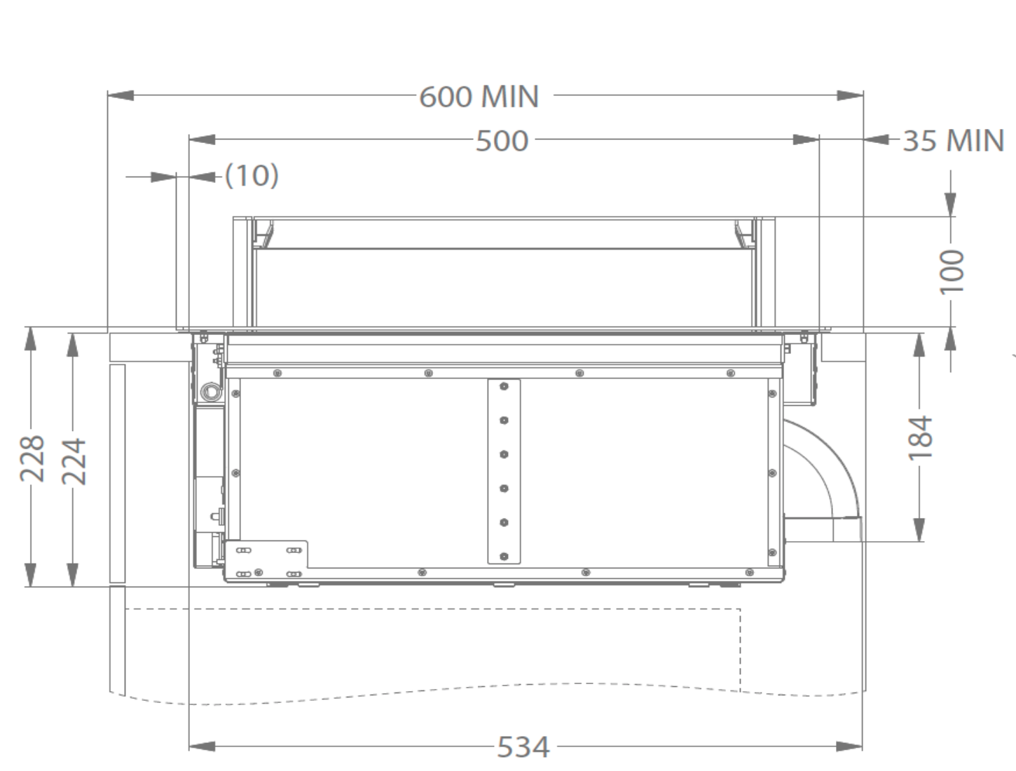 NOVY 40006 kookplaat met afzuiging - 87cm