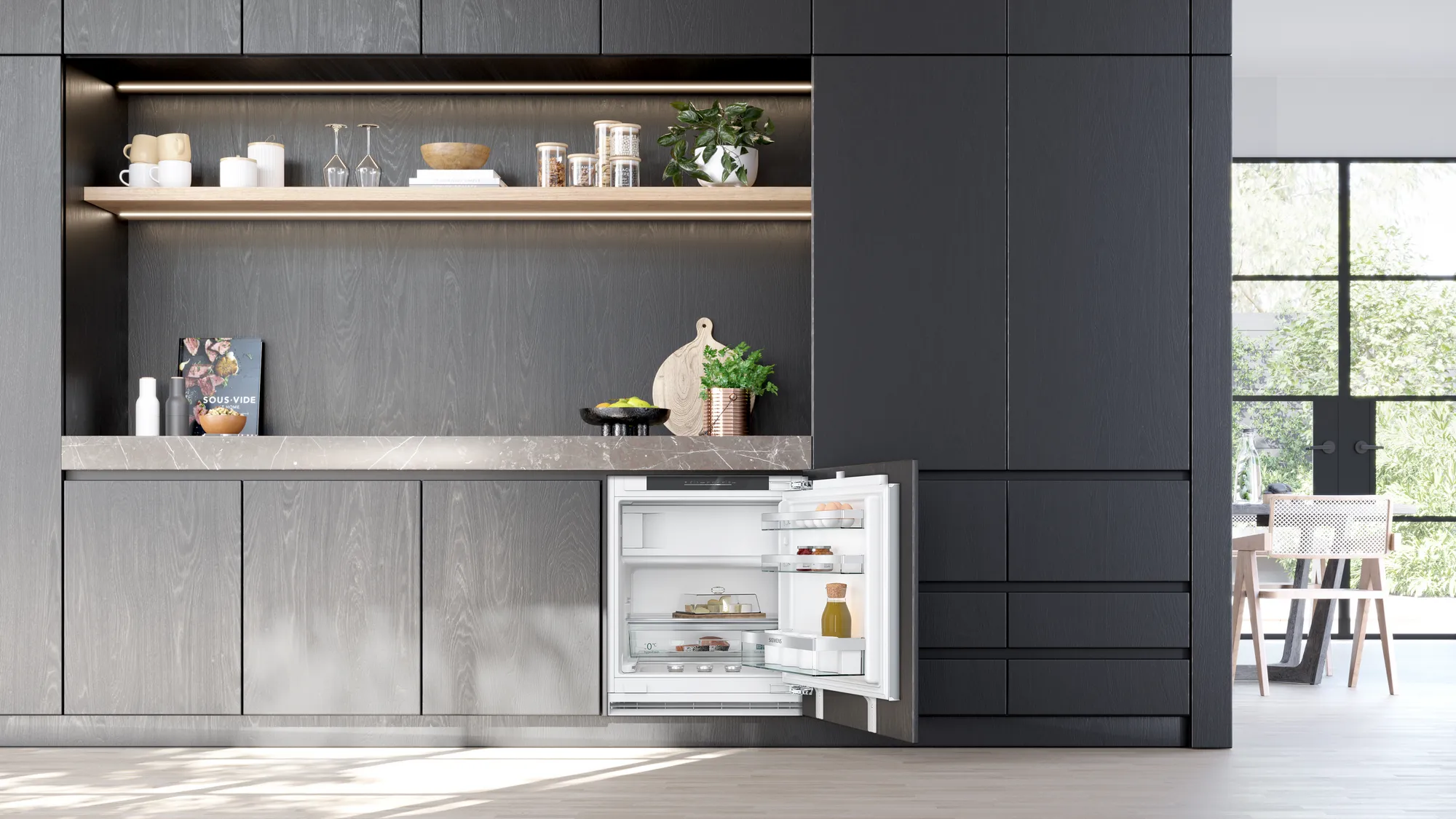SIEMENS KU22LADD0 IQ500 onderbouw koelkast met vriesvak - 82cm