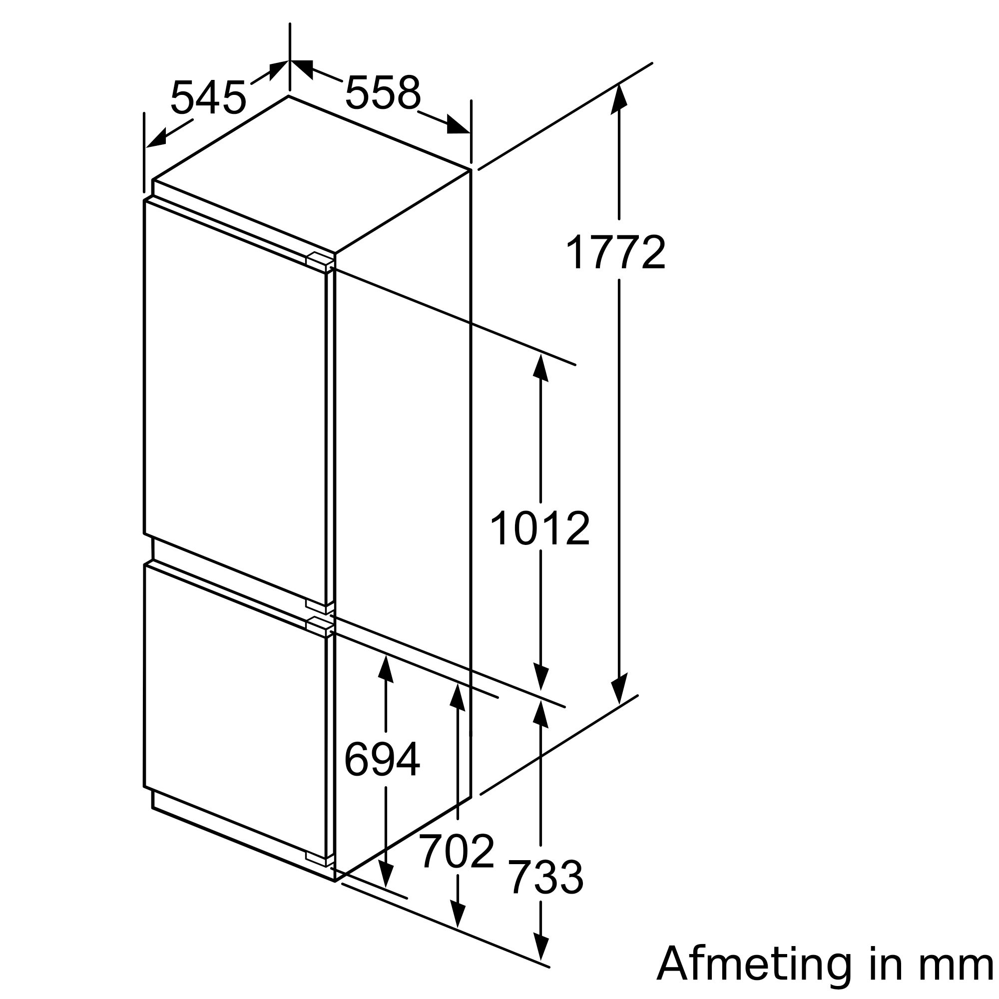 BOSCH KIS86AFE0 SERIE 6 koel-/vriescombinatie - 178cm
