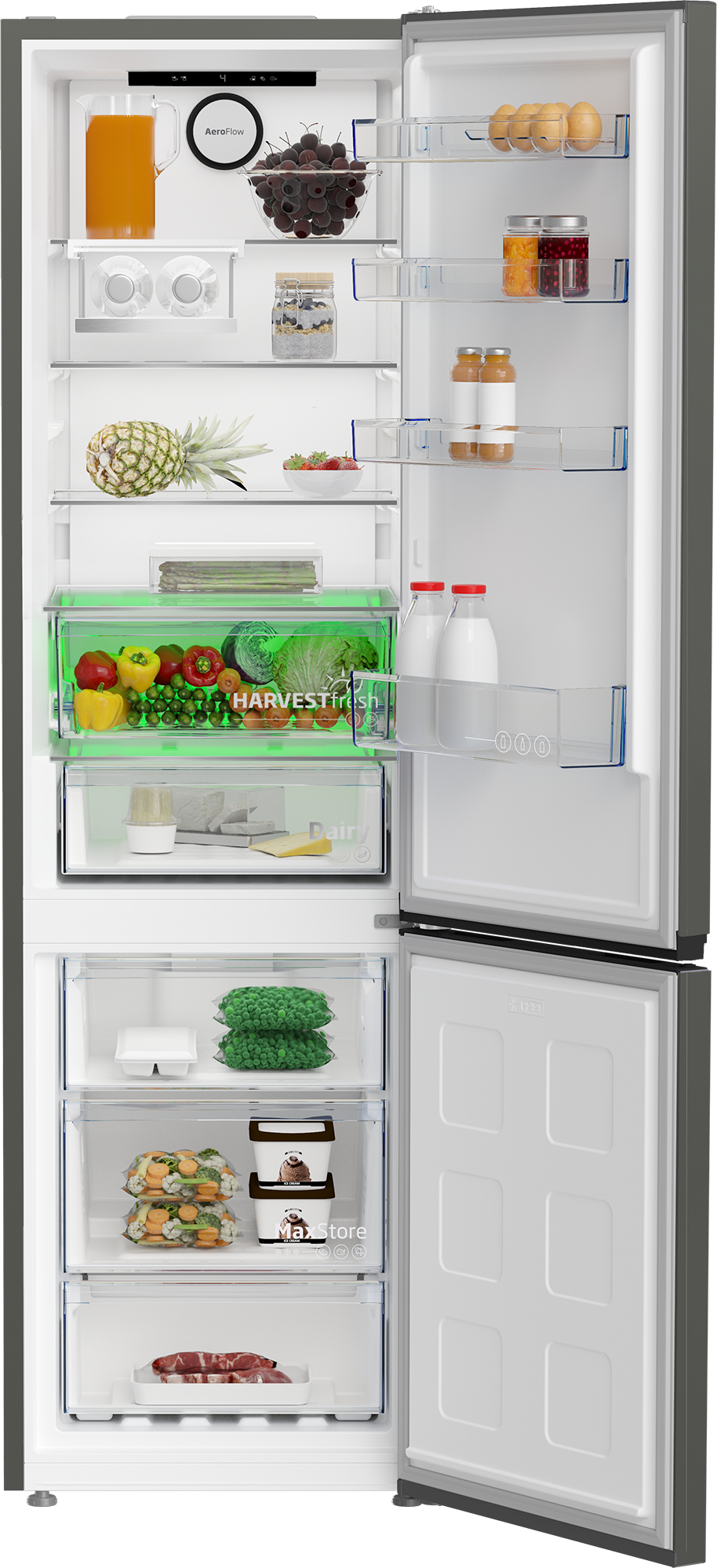 BEKO B7RCNA408HG vrijstaande koel-/vriescombinatie - 203cm