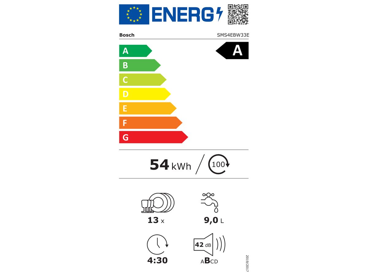 BOSCH SMS4EBW33E SERIE 4 vrijstaande vaatwasser
