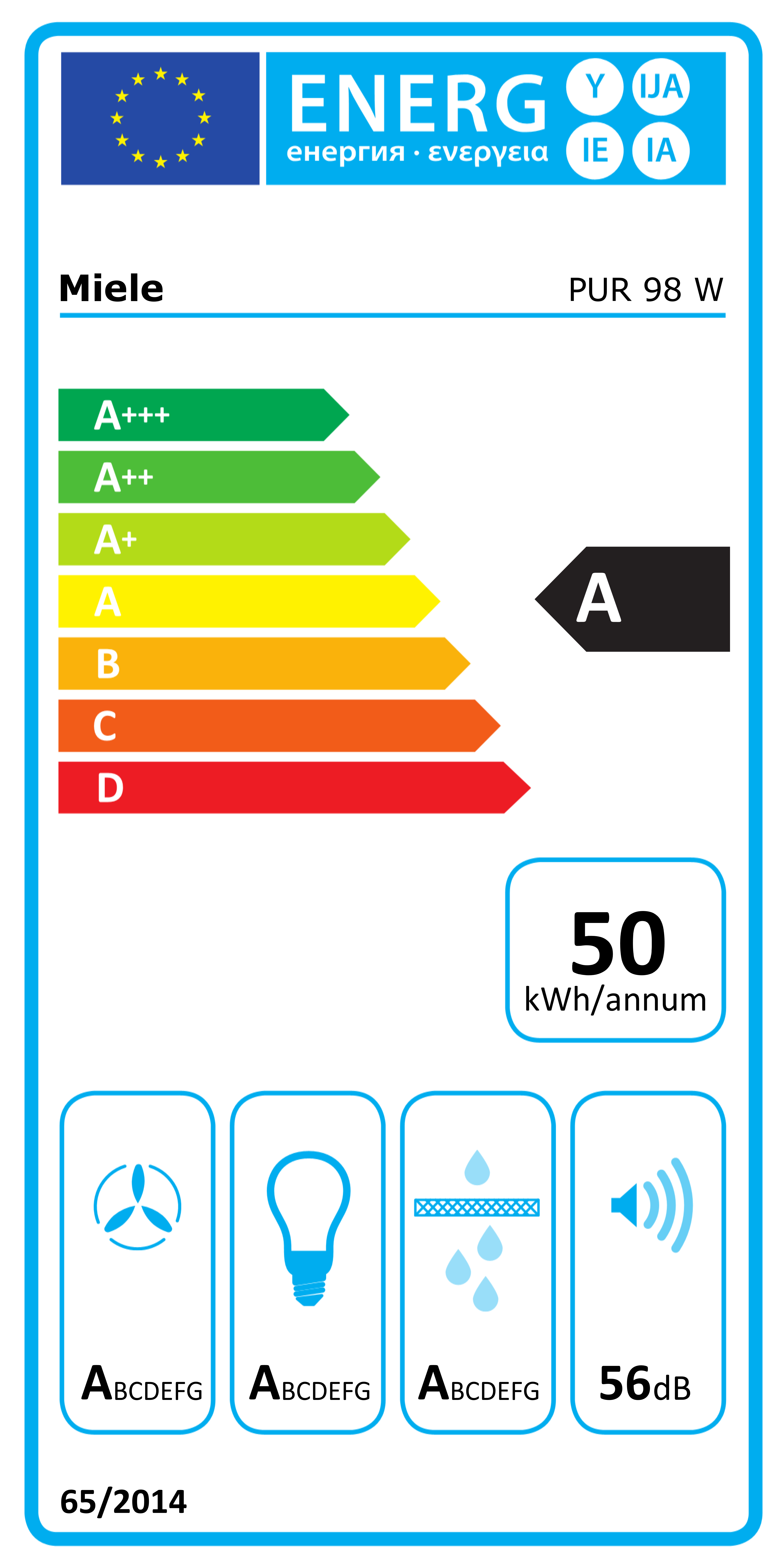 MIELE PUR98WMASW wandschouwdampkap - 90cm