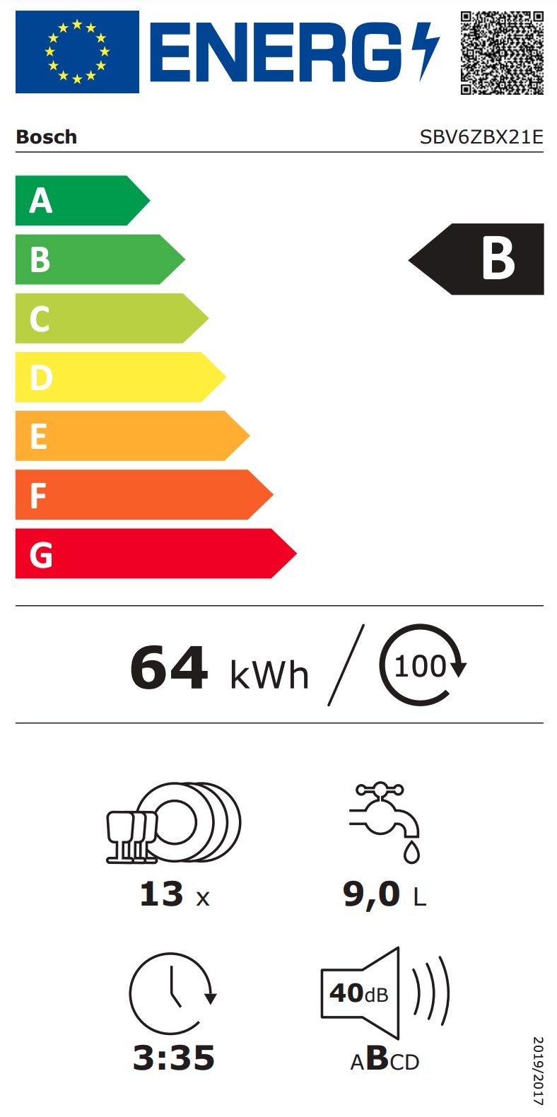 BOSCH SBV6ZBX21E SERIE 4 vaatwasser volledig integreerbaar